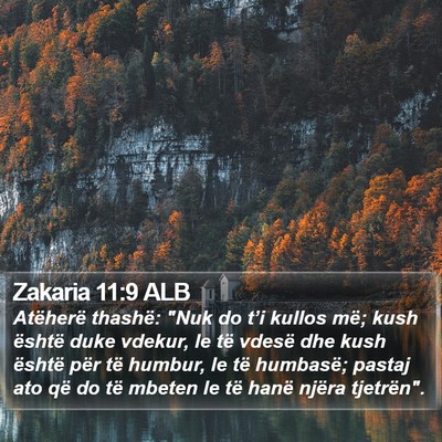 Zakaria 11:9 ALB Bible Verse Image
