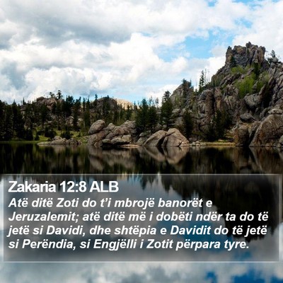 Zakaria 12:8 ALB Bible Verse Image
