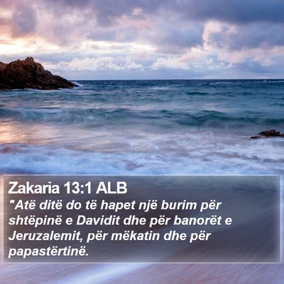 Zakaria 13:1 ALB Bible Verse Image