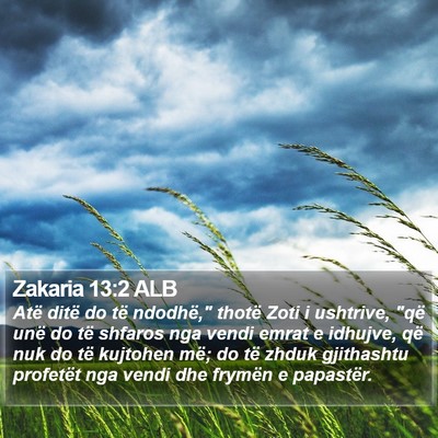 Zakaria 13:2 ALB Bible Verse Image