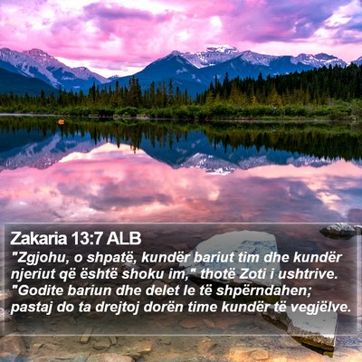 Zakaria 13:7 ALB Bible Verse Image