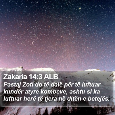 Zakaria 14:3 ALB Bible Verse Image