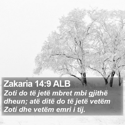 Zakaria 14:9 ALB Bible Verse Image