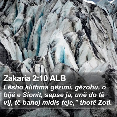 Zakaria 2:10 ALB Bible Verse Image