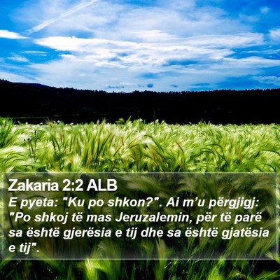 Zakaria 2:2 ALB Bible Verse Image