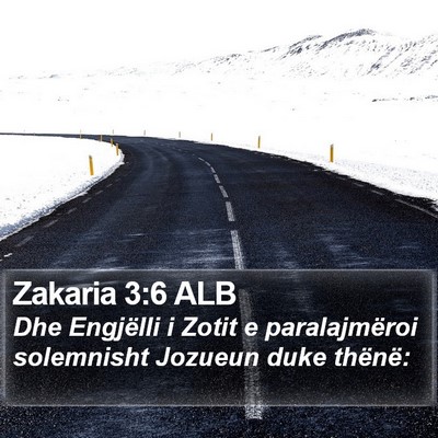 Zakaria 3:6 ALB Bible Verse Image