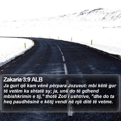 Zakaria 3:9 ALB Bible Verse Image