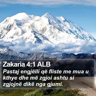 Zakaria 4:1 ALB Bible Verse Image