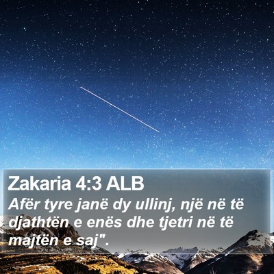 Zakaria 4:3 ALB Bible Verse Image