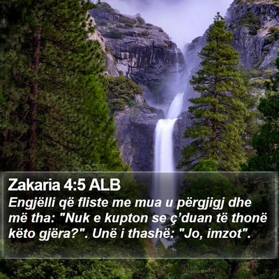 Zakaria 4:5 ALB Bible Verse Image