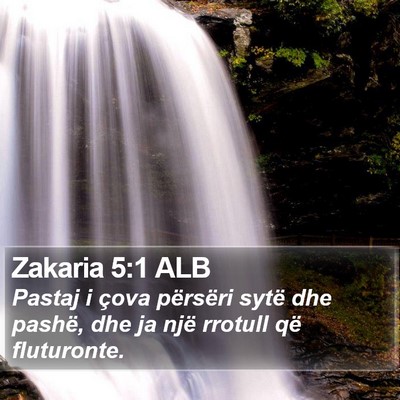 Zakaria 5:1 ALB Bible Verse Image