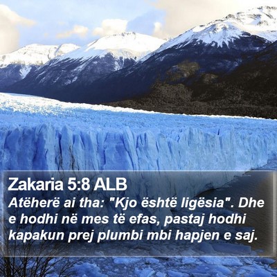 Zakaria 5:8 ALB Bible Verse Image