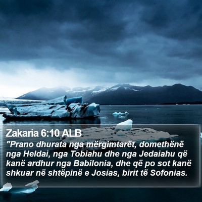 Zakaria 6:10 ALB Bible Verse Image