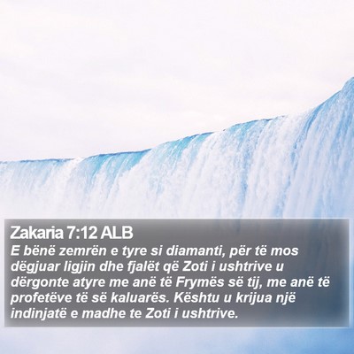 Zakaria 7:12 ALB Bible Verse Image