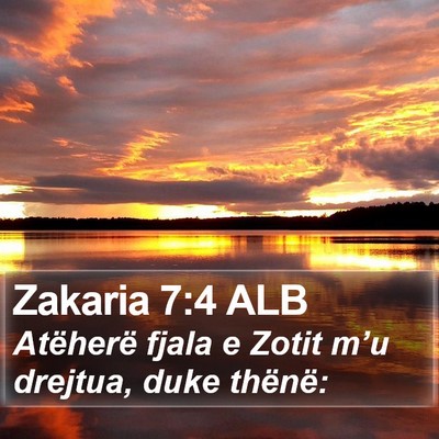 Zakaria 7:4 ALB Bible Verse Image