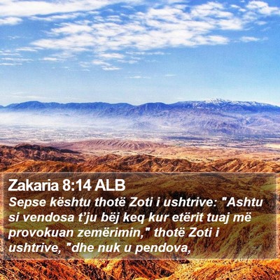 Zakaria 8:14 ALB Bible Verse Image