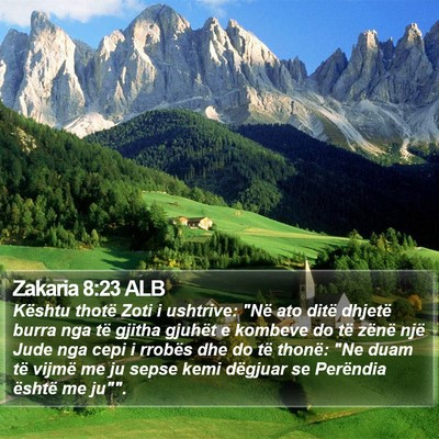 Zakaria 8:23 ALB Bible Verse Image
