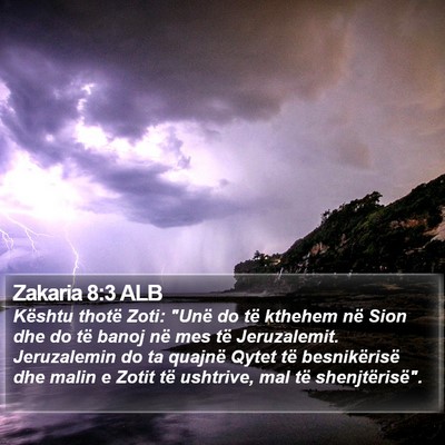 Zakaria 8:3 ALB Bible Verse Image