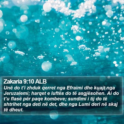 Zakaria 9:10 ALB Bible Verse Image