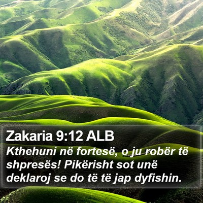 Zakaria 9:12 ALB Bible Verse Image
