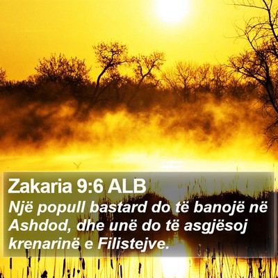 Zakaria 9:6 ALB Bible Verse Image