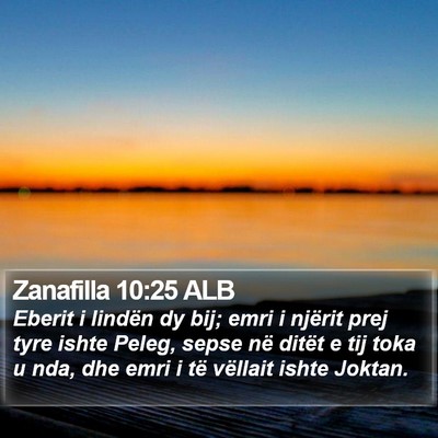 Zanafilla 10:25 ALB Bible Verse Image