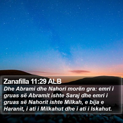 Zanafilla 11:29 ALB Bible Verse Image