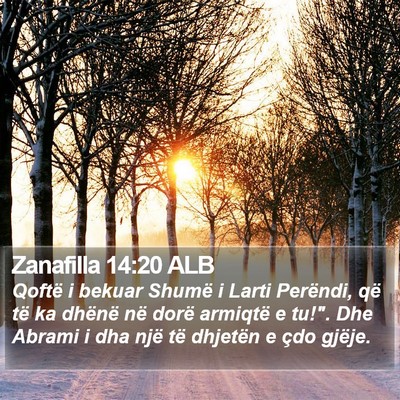 Zanafilla 14:20 ALB Bible Verse Image