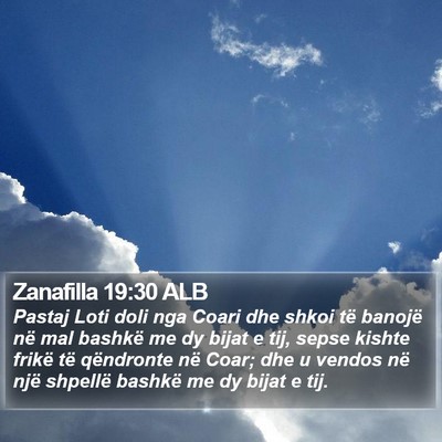 Zanafilla 19:30 ALB Bible Verse Image