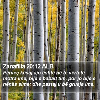 Zanafilla 20:12 ALB Bible Verse Image