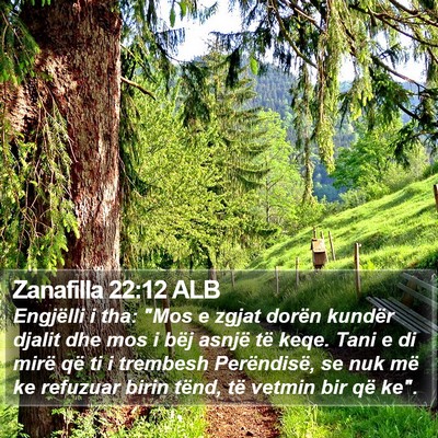 Zanafilla 22:12 ALB Bible Verse Image