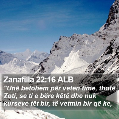 Zanafilla 22:16 ALB Bible Verse Image