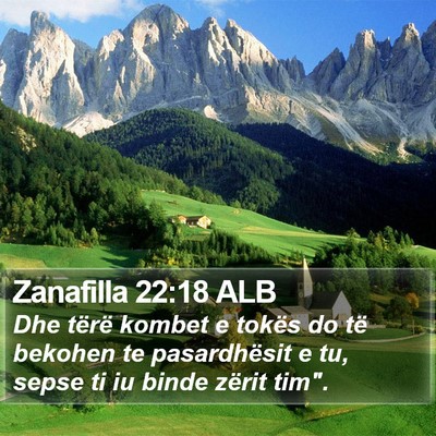 Zanafilla 22:18 ALB Bible Verse Image