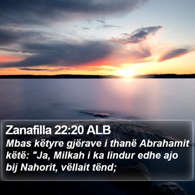 Zanafilla 22:20 ALB Bible Verse Image