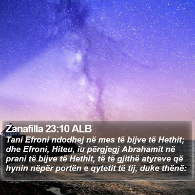 Zanafilla 23:10 ALB Bible Verse Image