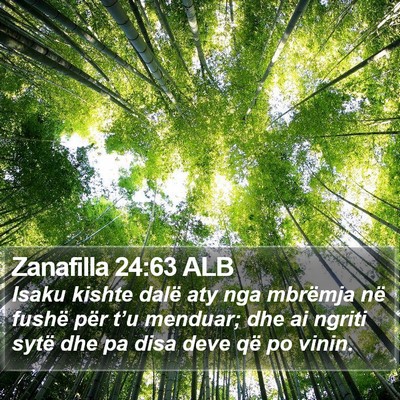 Zanafilla 24:63 ALB Bible Verse Image
