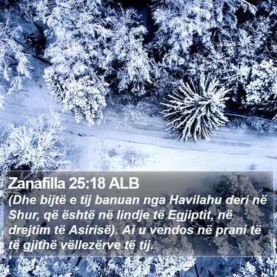 Zanafilla 25:18 ALB Bible Verse Image