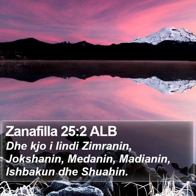 Zanafilla 25:2 ALB Bible Verse Image