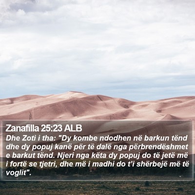 Zanafilla 25:23 ALB Bible Verse Image