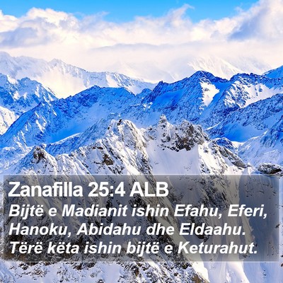 Zanafilla 25:4 ALB Bible Verse Image