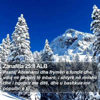 Zanafilla 25:8 ALB Bible Verse Image