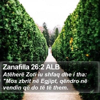Zanafilla 26:2 ALB Bible Verse Image