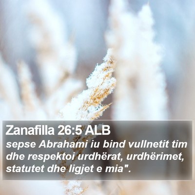 Zanafilla 26:5 ALB Bible Verse Image