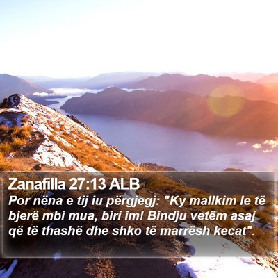 Zanafilla 27:13 ALB Bible Verse Image