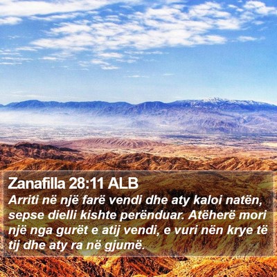 Zanafilla 28:11 ALB Bible Verse Image