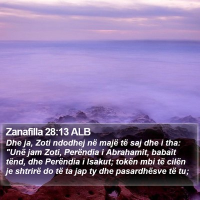 Zanafilla 28:13 ALB Bible Verse Image