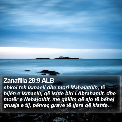 Zanafilla 28:9 ALB Bible Verse Image