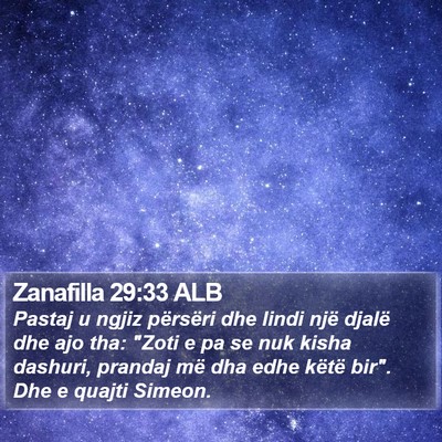 Zanafilla 29:33 ALB Bible Verse Image