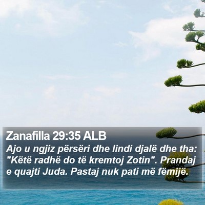 Zanafilla 29:35 ALB Bible Verse Image
