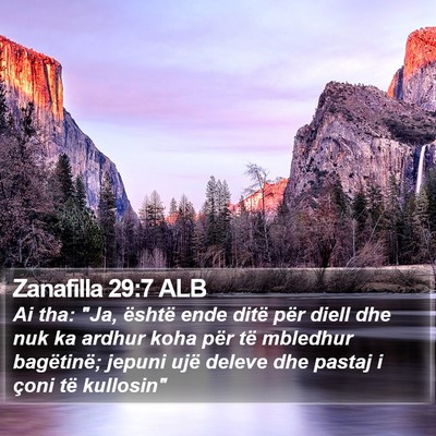 Zanafilla 29:7 ALB Bible Verse Image